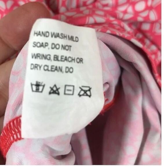 Title Nine Respite Swim Sun Dress Size Large Cross Back, Pink and White - Picture 7 of 8